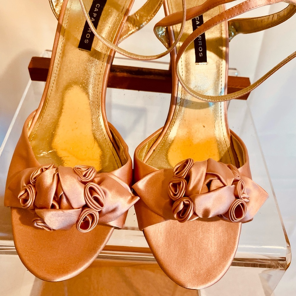 Caparros Women's Satin Sandals - Champagne Pink Size 10